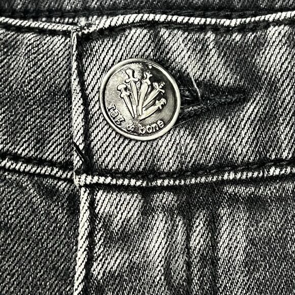 Rag‎ & Bone Jeans Women Gray Distressed Slim Fit Raw Hem Denim Sz 30 (34X28.5) - Picture 8 of 14